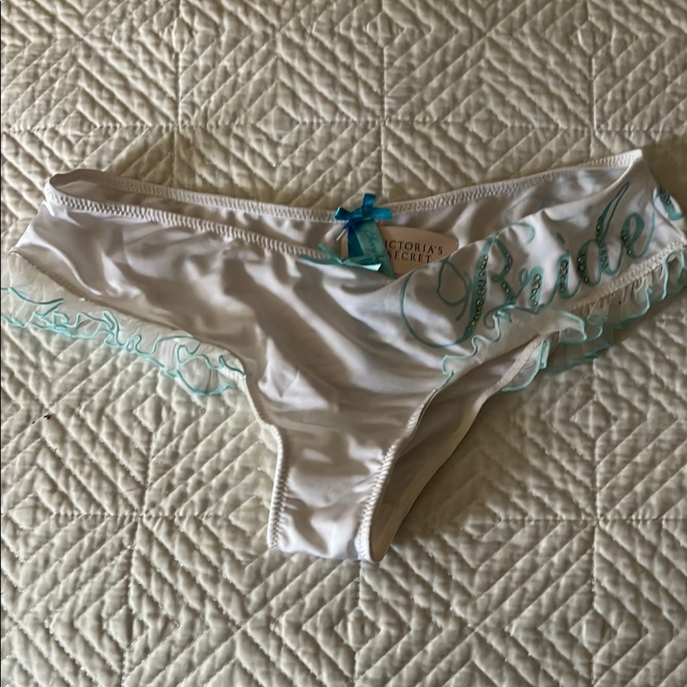 Victoria's Secret White and Teal Lingerie